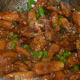 Baby corn Manchurian in the kadhai