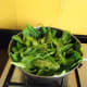 sauteing spinach and coriander