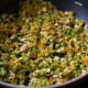 Stir-fry the vegetables.