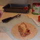 Filling the tortilla.