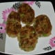 The tikkis after frying.