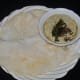 Peanut chutney served with thin rice crepes (Neer Dosa).