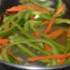 sauteing colorful veggies