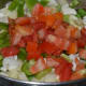Cooking veggies in the kadhai.