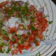 Step two: Add seasonings to finely chopped vegetables