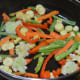 Step three: Saute all pre-cooked vegetables