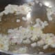 Step three: Saute onion in oil, till transparent.