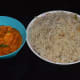 Step eight: Serve the paneer makhani. I served it with cumin rice.