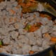 Mix the soya chunks with the mixture. Add some water to make it liquid.