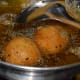 Step six: Fry the balls in medium-hot oil.