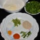 Step one: Ingredients for making the dough.