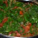 Step five: Add chopped spinach. Cook till they turn soft.