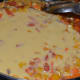 Step seven: Add corn-milk puree mix. Cook, boil for a minute.