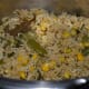 Step 9: Corn pulao inside the cooker.