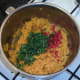 Herb and spice added to rice