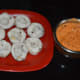 Step eight: Rice semolina steamed dumplings are ready to serve. Eat them with spicy onion chutney or with any other chutney. Enjoy!
