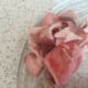 The discarded fat from 500g of stewing lamb