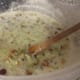 Wet batter mixed.