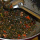 Turn off the fire and transfer the curry into a serving dish.