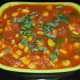Step Ten: Sweet corn capsicum masala curry is ready to serve. Serve it hot garnished with finely chopped coriander leaves.