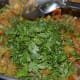 Step six: Add finely chopped coriander leaves.