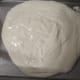 pour half batter in pan