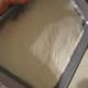 tilt pan to move batter to corners of pan