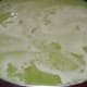 Step six: Pour the puree into the deep-bottomed pan. Add remaining milk. Add water to adjust the consistency. Add some salt. Boil the mix for a minute. Turn off the stove.