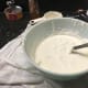 The cream cheese mixed with the cream (and some strained plain yoghurt too, I didn't have enough cream cheese)