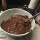 Adding in the melted chocolate.