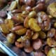 Small potatoes cut and baked.