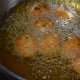 Step four: Deep fry them in batches of 6-7. Fry till they become golden brown. These are the koftas.