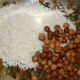 Step six: Add soaked rice and boiled black chickpeas. Mix well. Increase the heat. Stir-cook for 4-5 minutes.