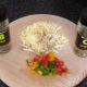 Spicy cheese and peppers topping ingredients