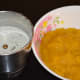 Pumpkin pulp with the ground masala paste.