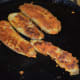 Step six: Add a few drops of oil on the edges and on the top. Roast the bottom side.