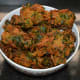 Methi pakoras (fenugreek leaf fritters)