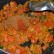 Step 6: Add chole masala powder. Saute until the raw smell disappears from the masala.