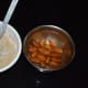 Step one: Soak almonds in warm water overnight. Soak roughly chopped dates and poppy seeds together in milk and refrigerate for whole night.