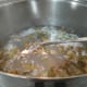 Add ingredients into the pan and bring to the boil