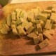 Cut Polenta in bite sized pieces