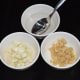 Step one: Roughly chop ginger and garlic after peeling the skin.