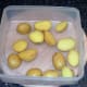 Boiled turmeric potatoes are ready for the fridge