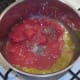 Herbs and seasonings added to tomatoes