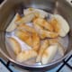 Seasoned wedges ready for boiling