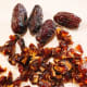 Pitted dates. Chop the dates into small pieces.