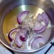 Onion and garlic are gently sauteed