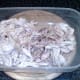 Poached chicken meat