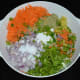 Put all of the ingredients in a mixing bowl as per instructions and combine.