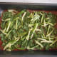 Courgettes and pepper layer.